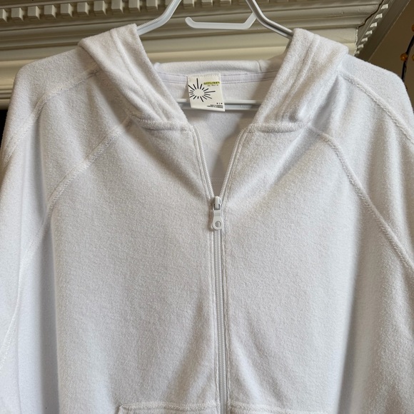 Aerie Offline Soft Terry Towel White Zip-Up Oversized Hoodie size S - Picture 7 of 7